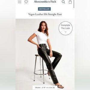 Abercrombie leather pants, brand new with tags, size 28